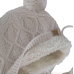 Calikids - Tuque d'hiver doublée en tricot doux avec 2 pompoms - Noir